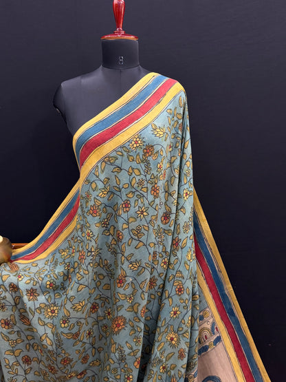 Silkcotton Penkalamkari Saree