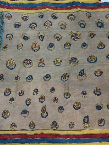 Silkcotton Penkalamkari Saree