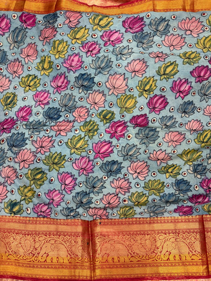 Silkcotton Penkalamkari Saree