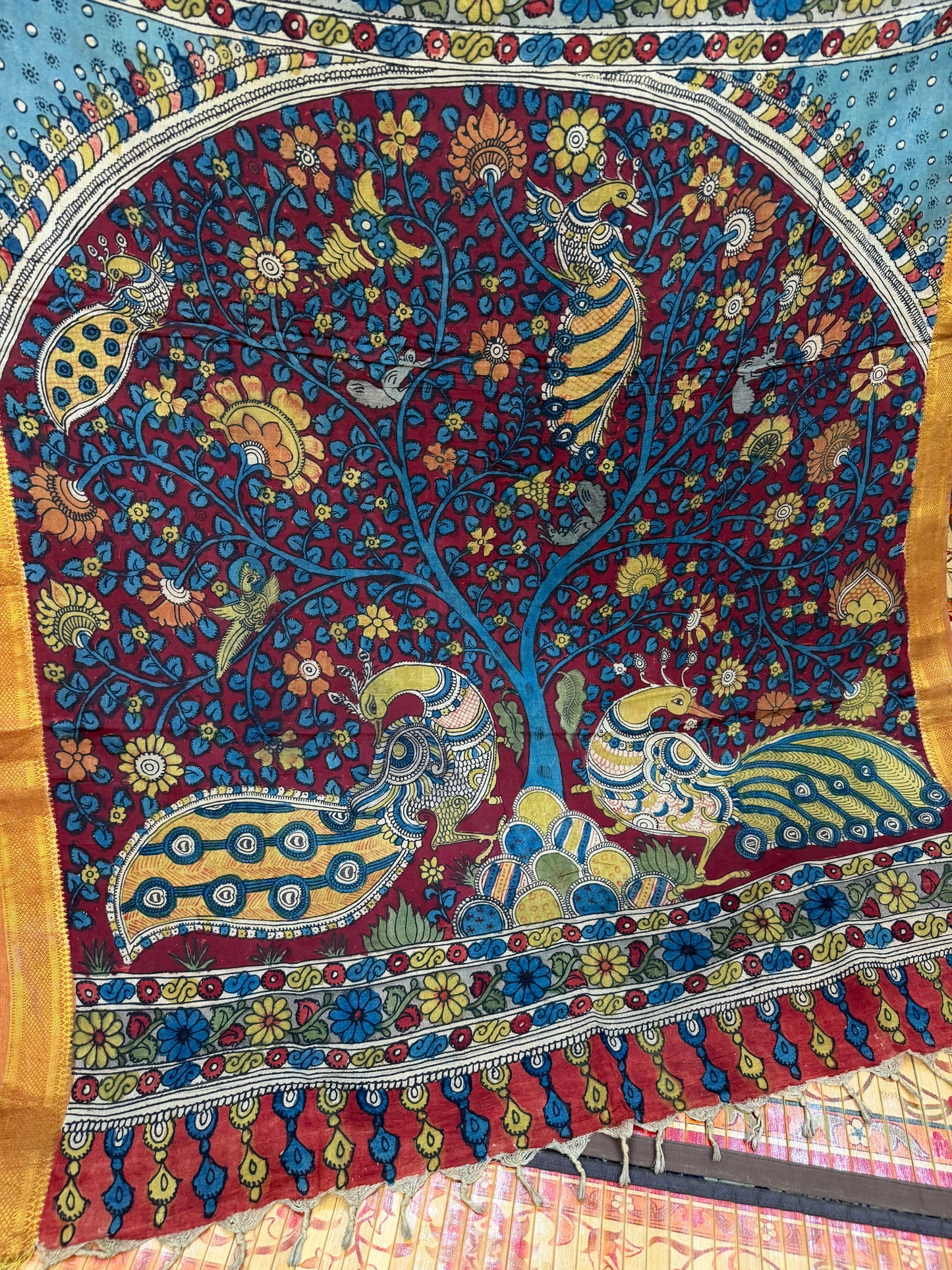 Silkcotton Penkalamkari Saree