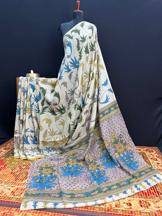 Silkcotton Penkalamkari Saree