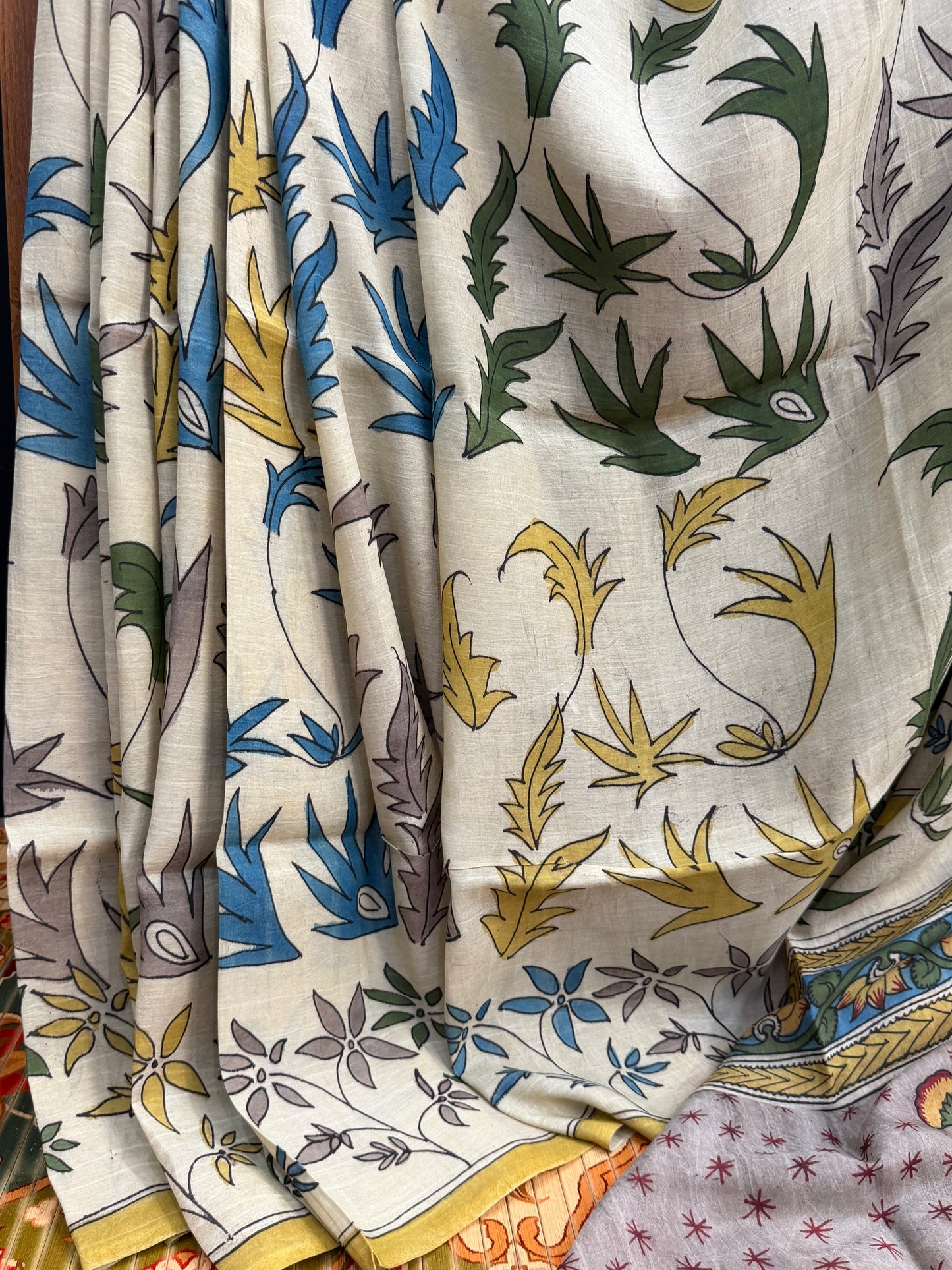 Silkcotton Penkalamkari Saree