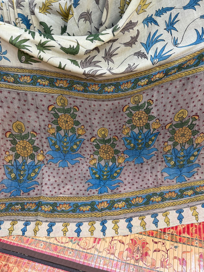Silkcotton Penkalamkari Saree