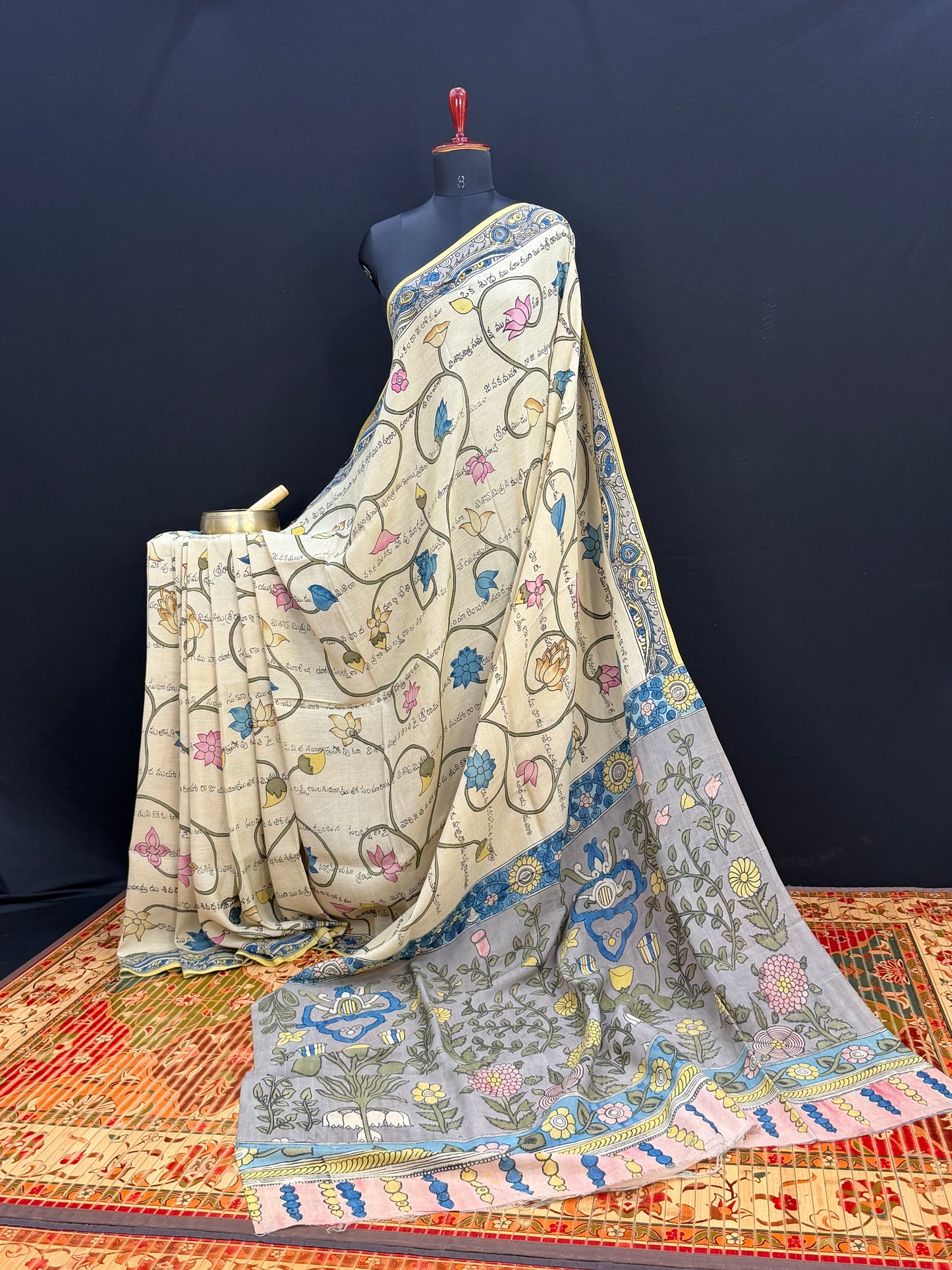 Silkcotton Penkalamkari Saree