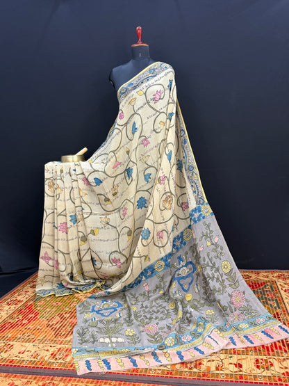 Silkcotton Penkalamkari Saree