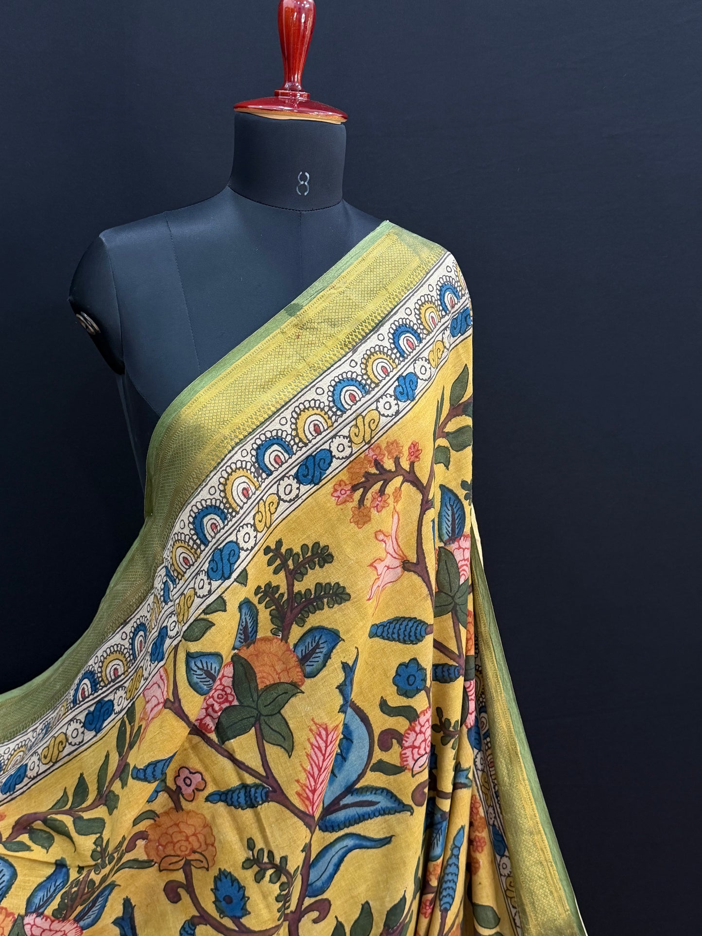 Silkcotton Penkalamkari Saree