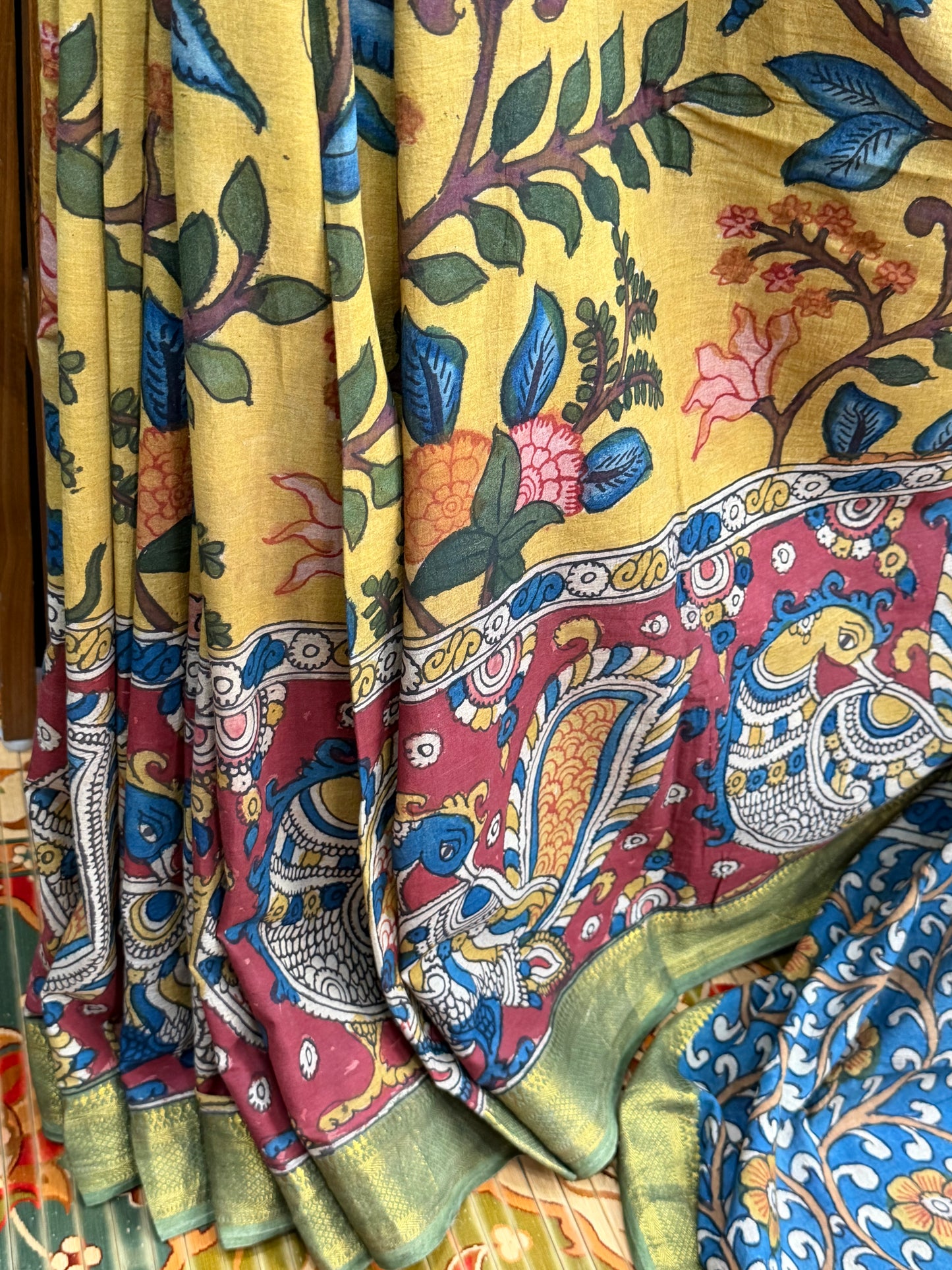 Silkcotton Penkalamkari Saree