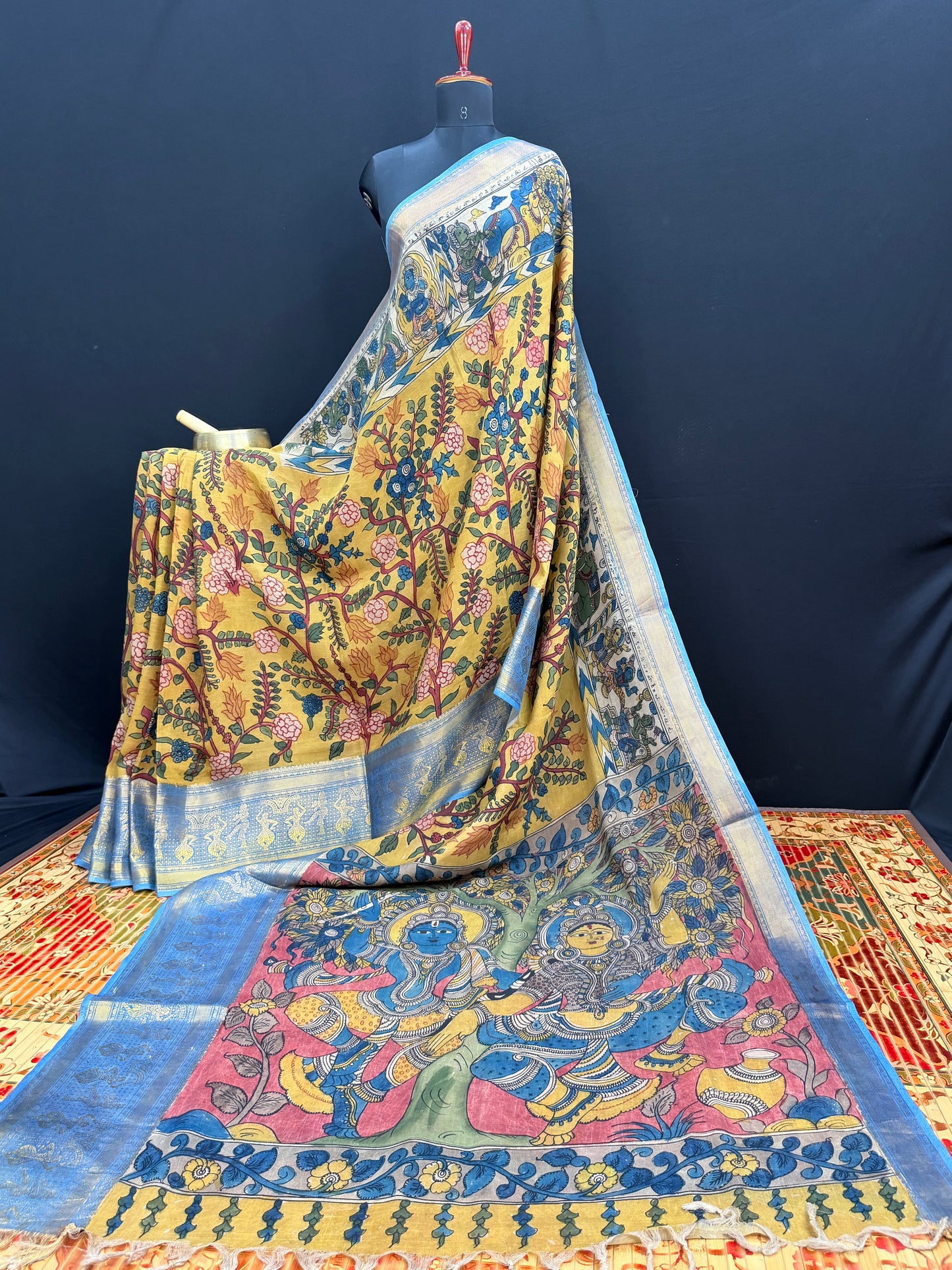 Silkcotton Penkalamkari Saree
