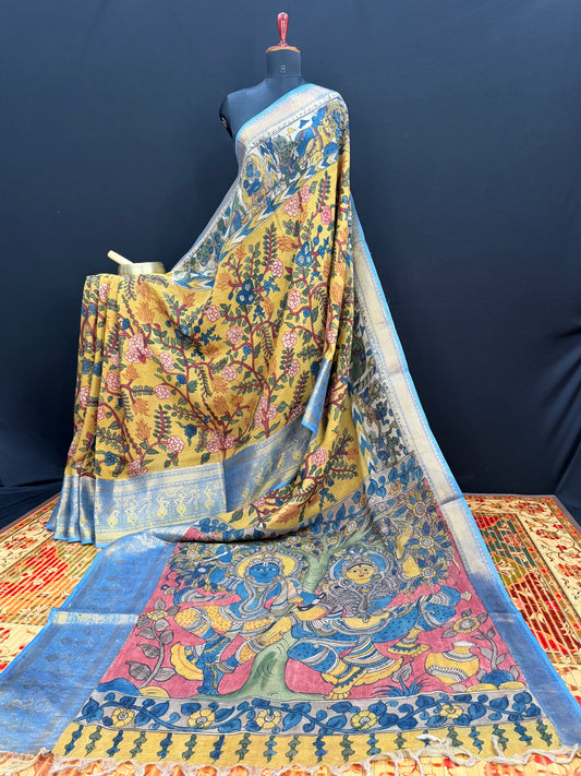 Silkcotton Penkalamkari Saree