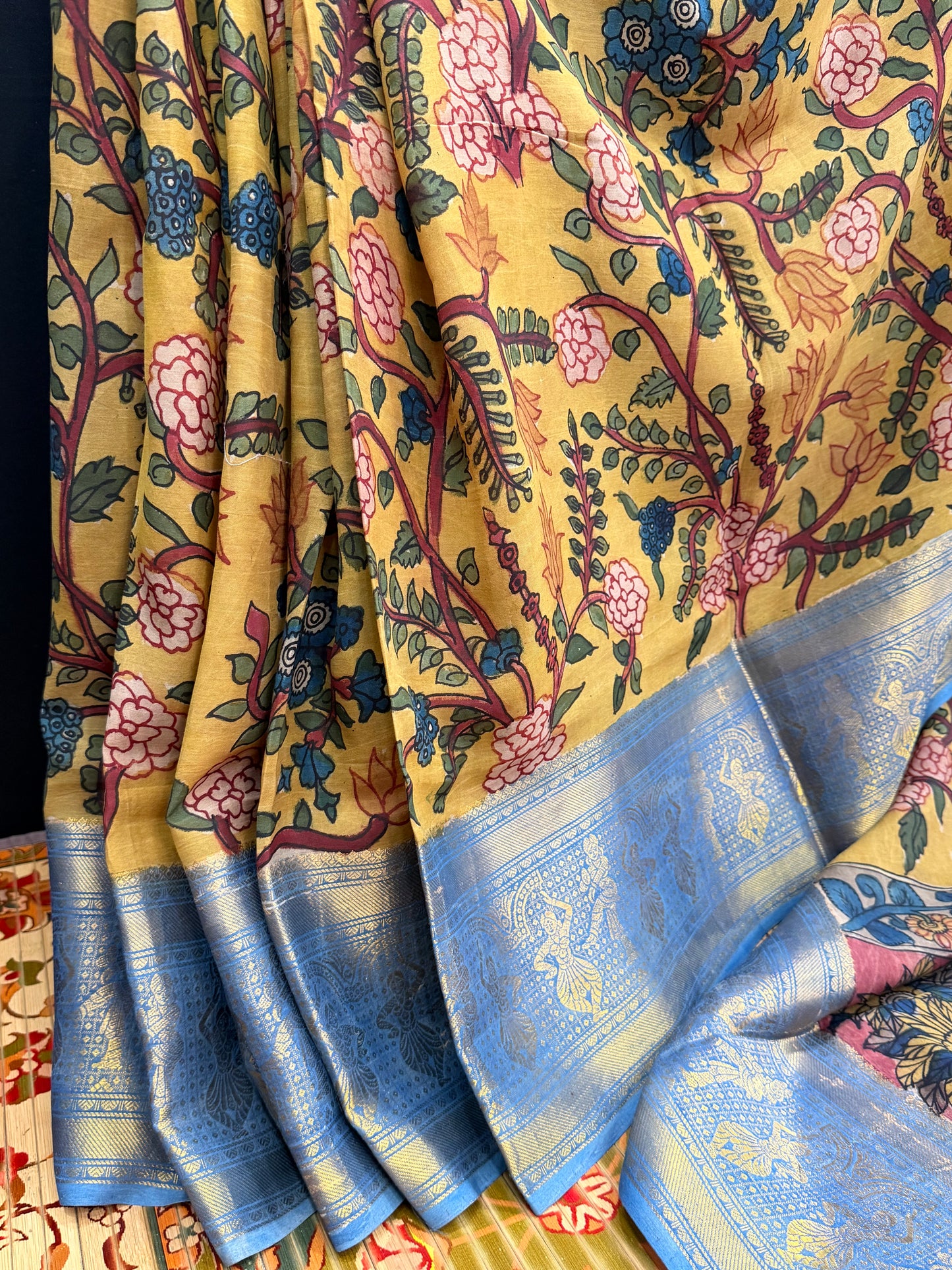 Silkcotton Penkalamkari Saree