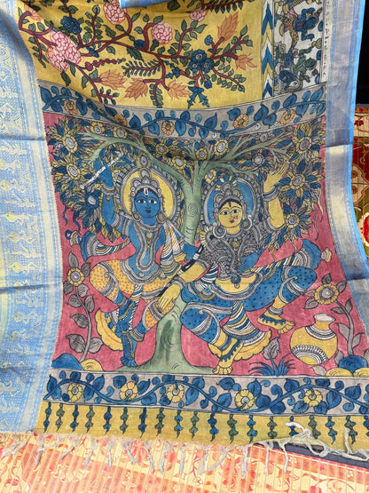 Silkcotton Penkalamkari Saree