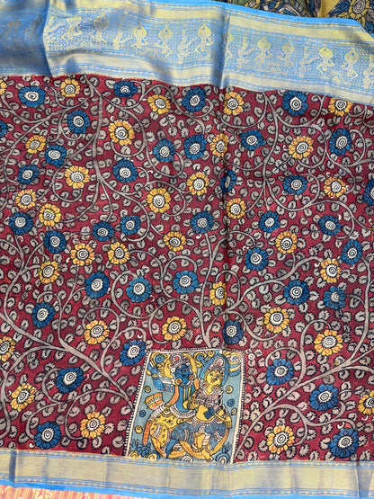 Silkcotton Penkalamkari Saree