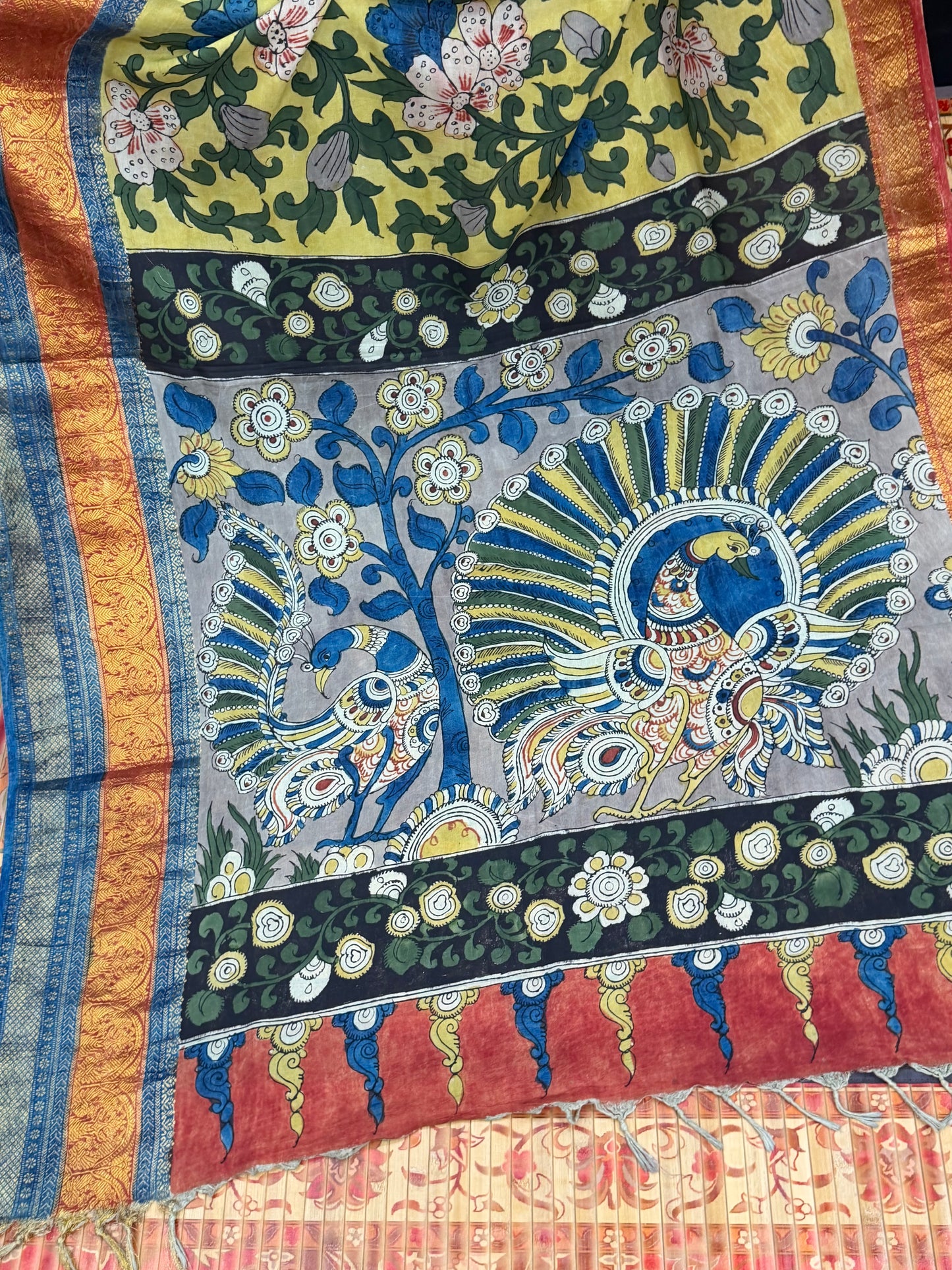 Silkcotton Penkalamkari Saree