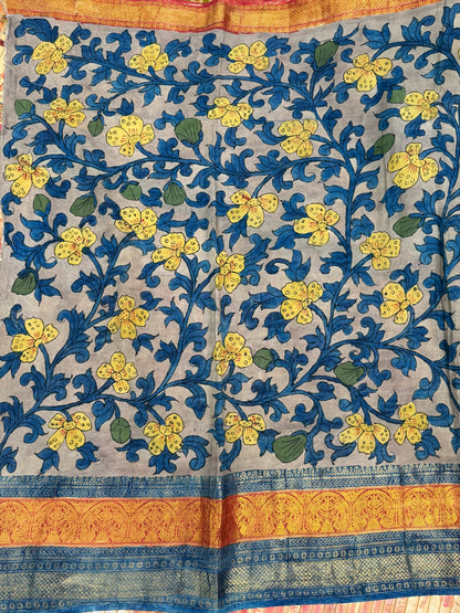 Silkcotton Penkalamkari Saree