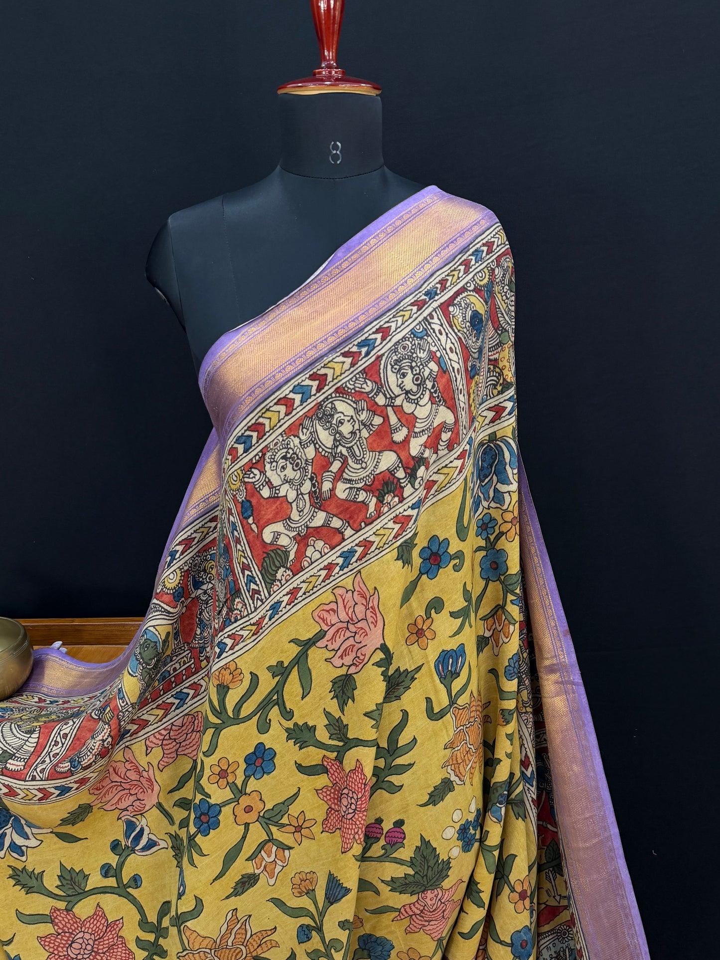 Silkcotton Penkalamkari Saree