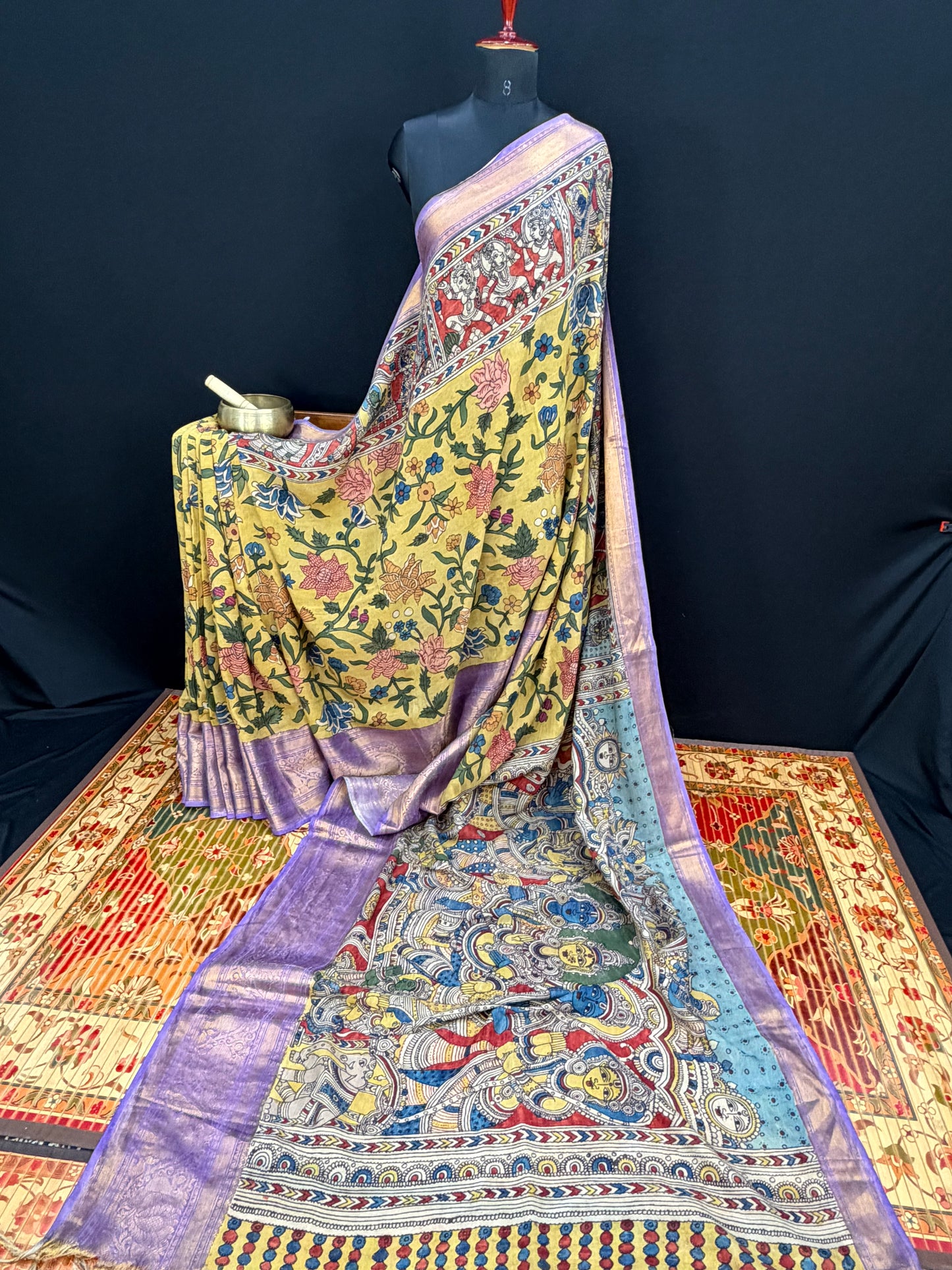 Silkcotton Penkalamkari Saree
