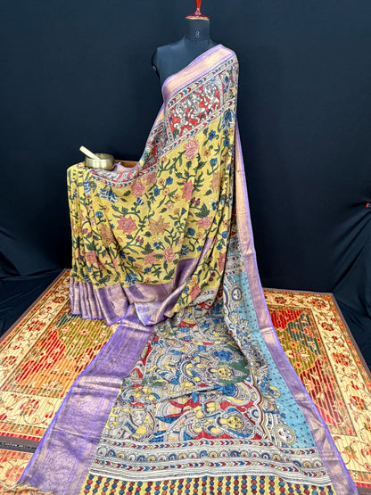 Silkcotton Penkalamkari Saree