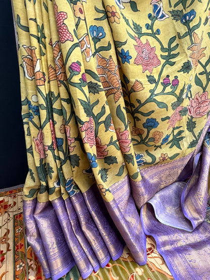 Silkcotton Penkalamkari Saree