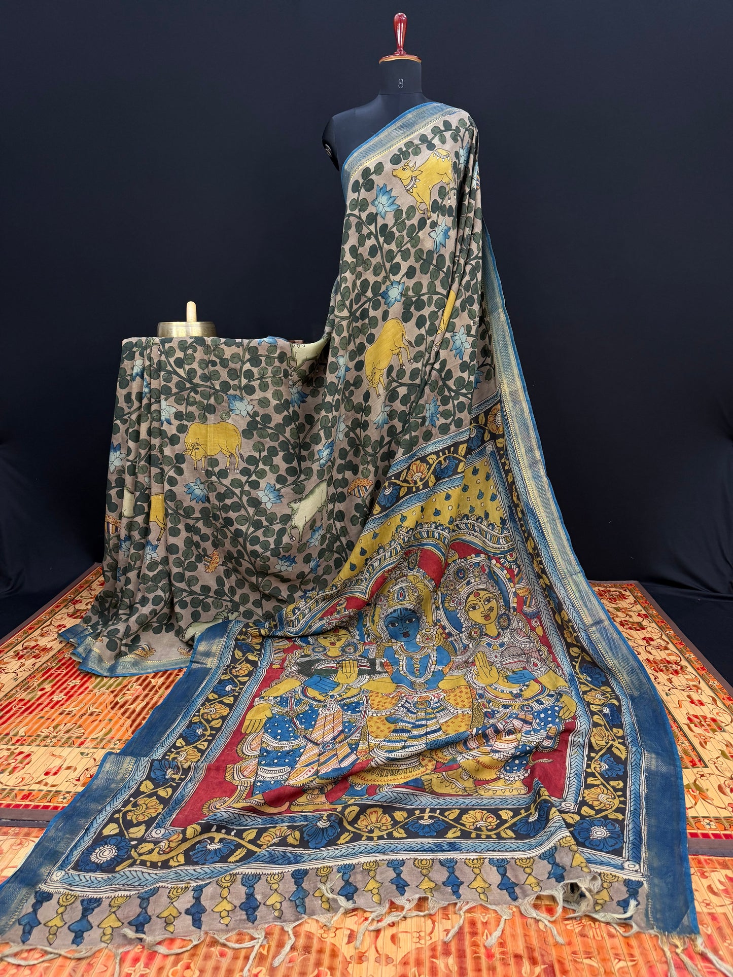 Silkcotton Penkalamkari Saree