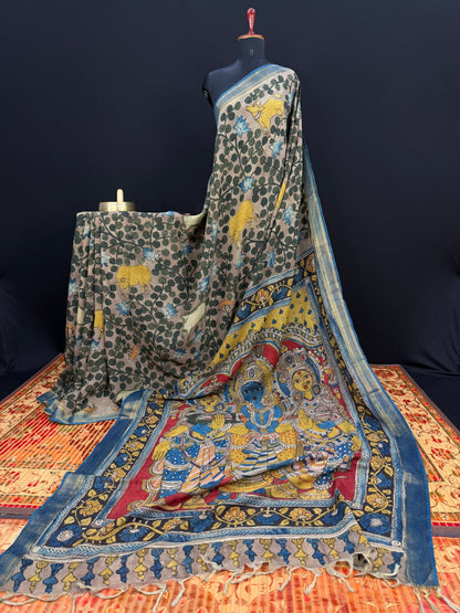 Silkcotton Penkalamkari Saree