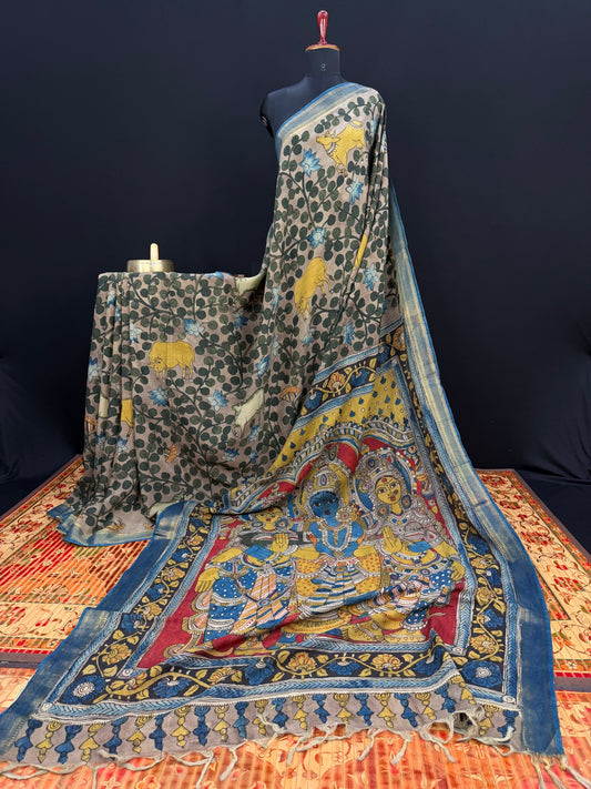 Silkcotton Penkalamkari Saree