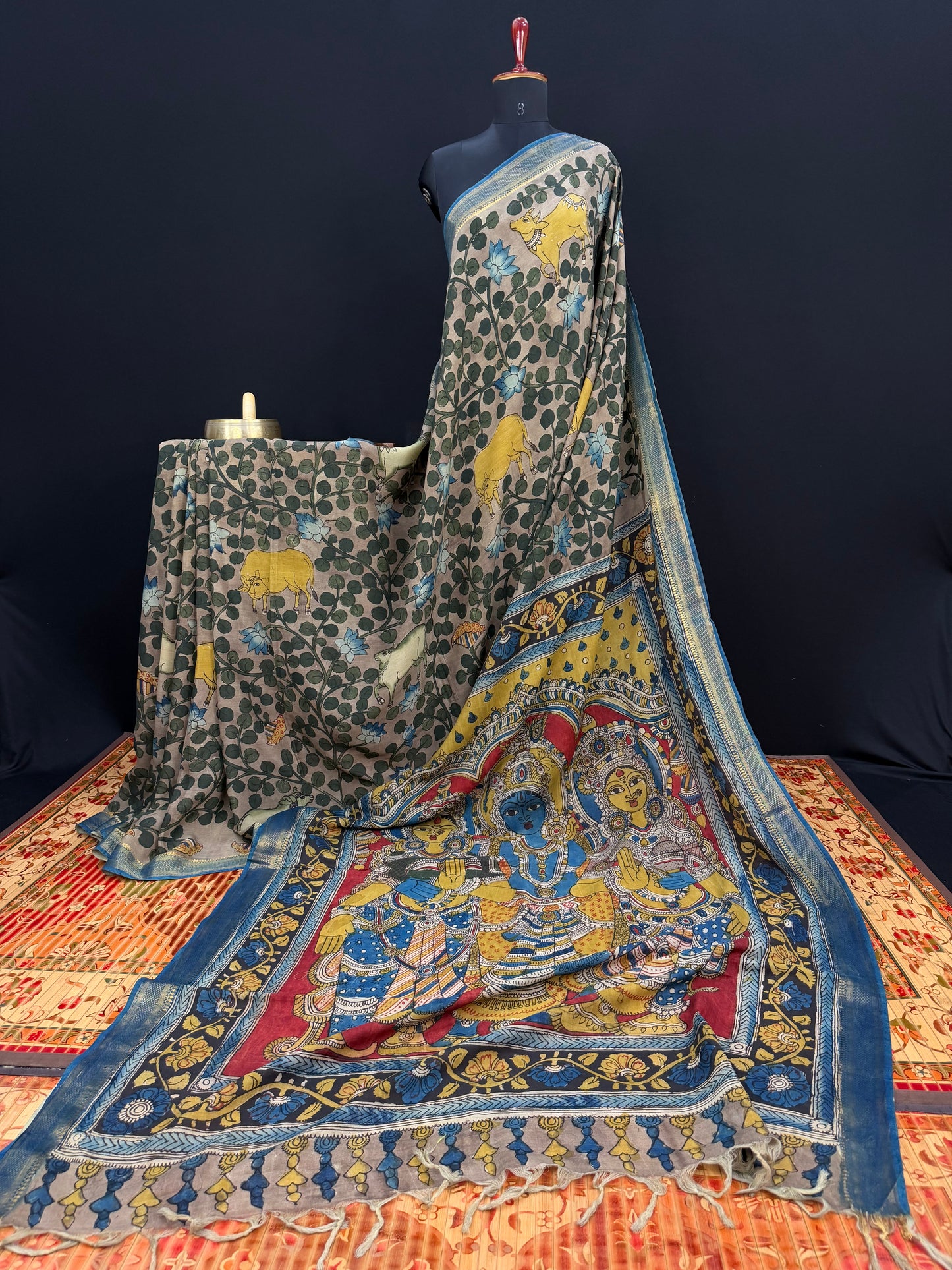 Silkcotton Penkalamkari Saree