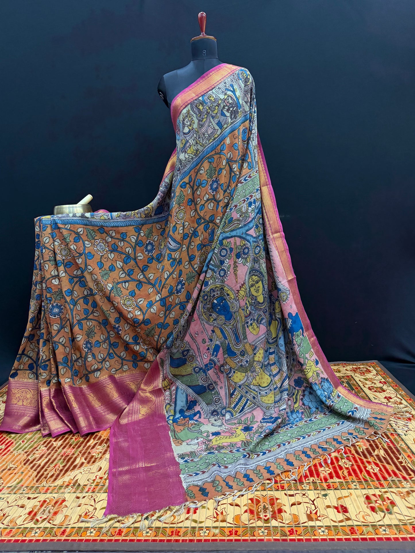 Silkcotton Penkalamkari Saree