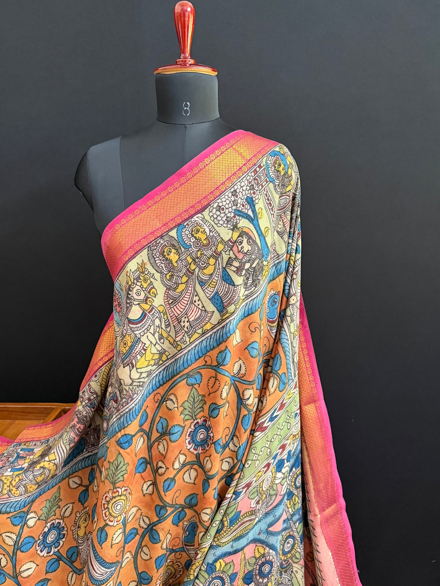 Silkcotton Penkalamkari Saree