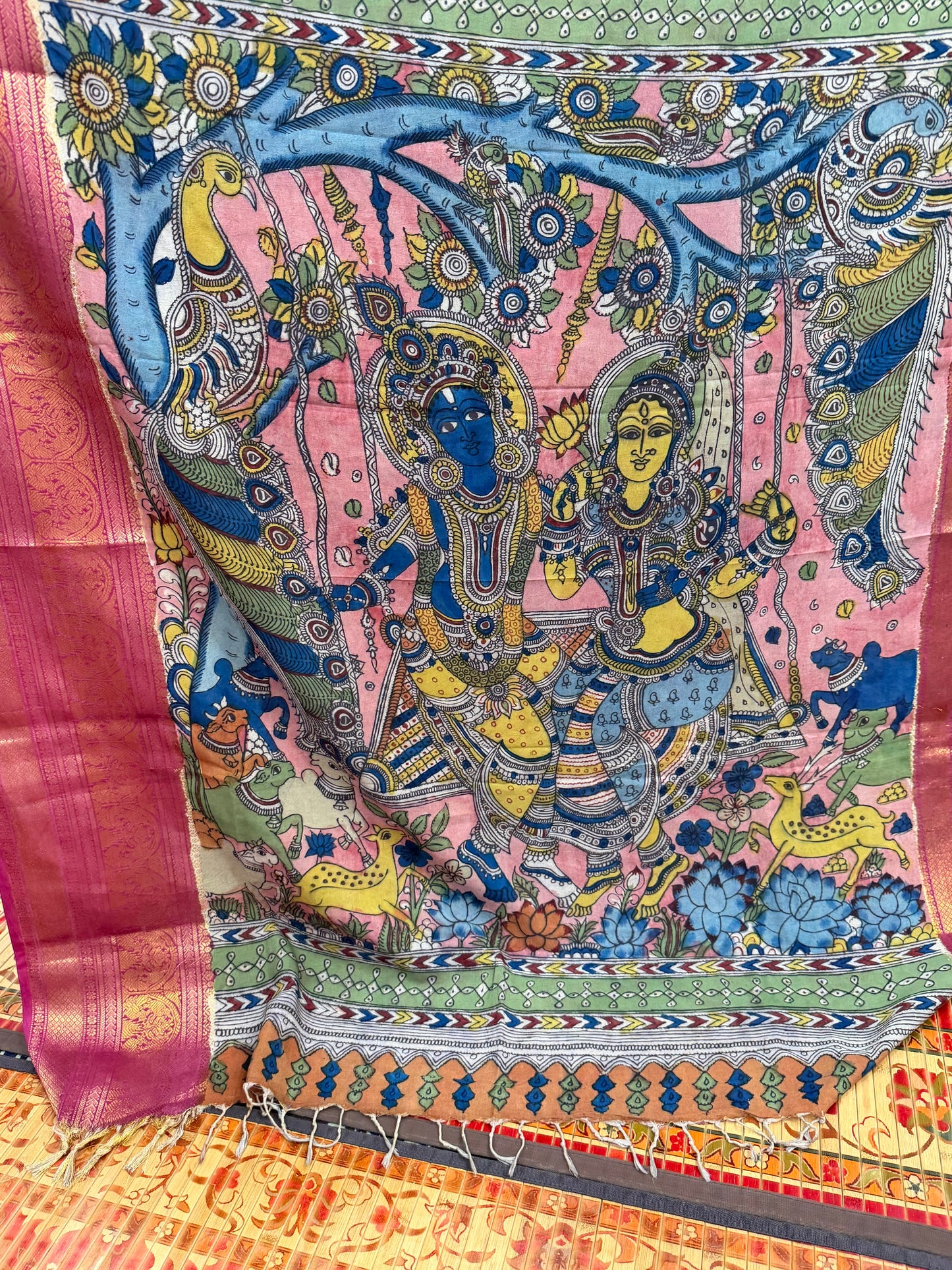 Silkcotton Penkalamkari Saree