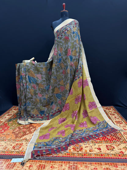 Silkcotton Penkalamkari Saree