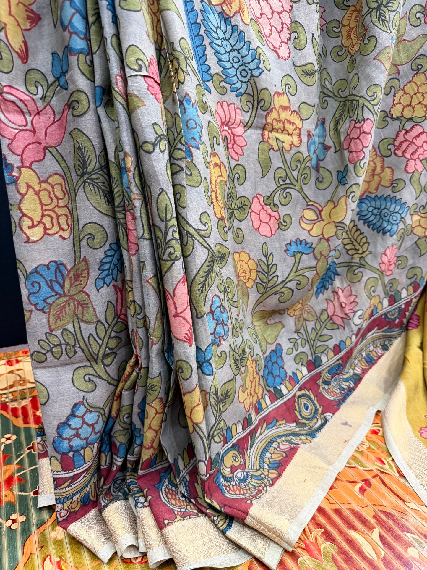 Silkcotton Penkalamkari Saree