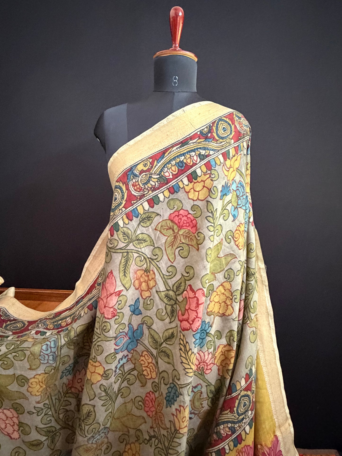 Silkcotton Penkalamkari Saree