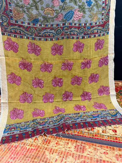Silkcotton Penkalamkari Saree