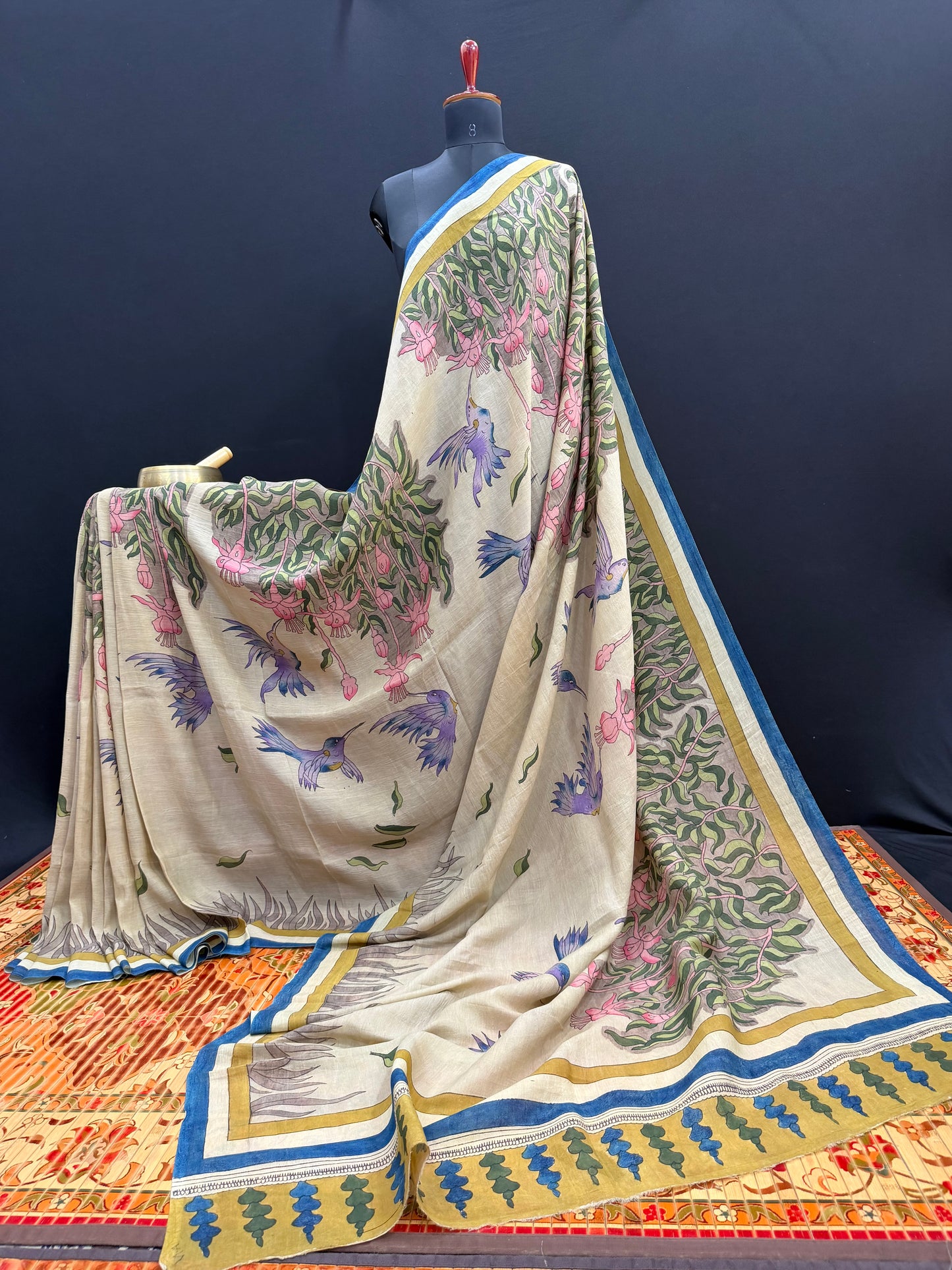 Silkcotton Penkalamkari Saree