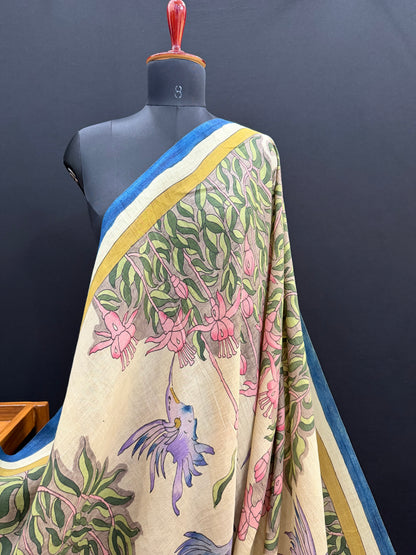 Silkcotton Penkalamkari Saree