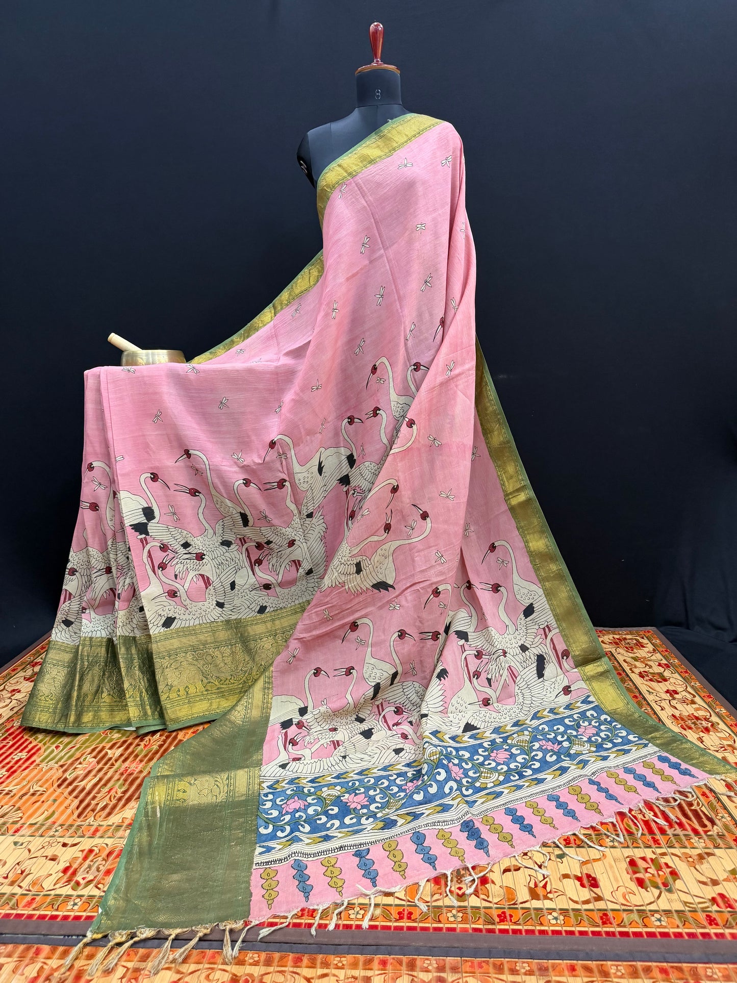 Silkcotton Penkalamkari Saree