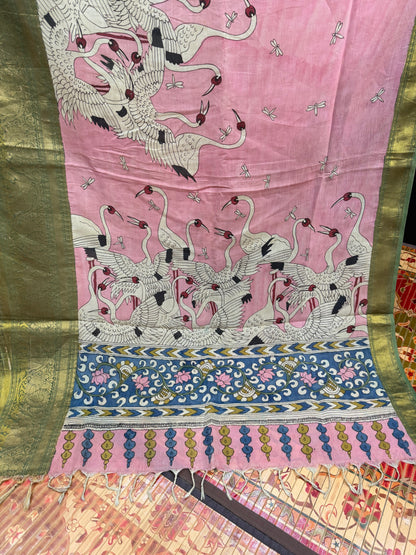 Silkcotton Penkalamkari Saree