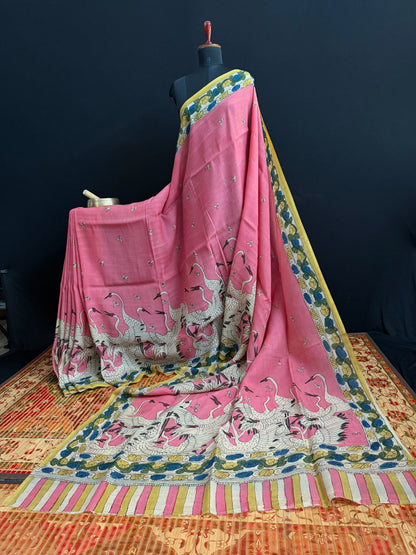 Silkcotton Penkalamkari Saree