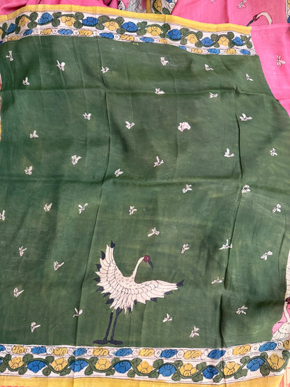 Silkcotton Penkalamkari Saree
