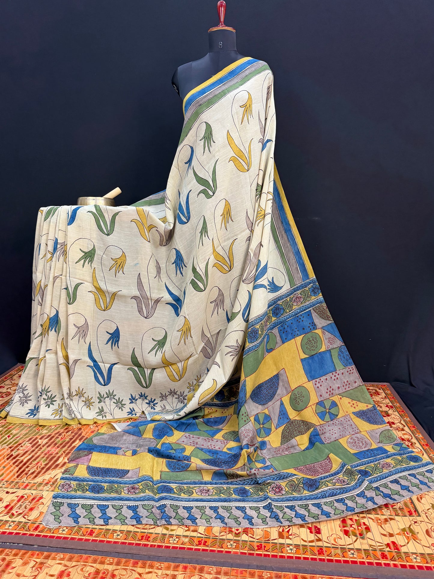 Silkcotton Penkalamkari Saree