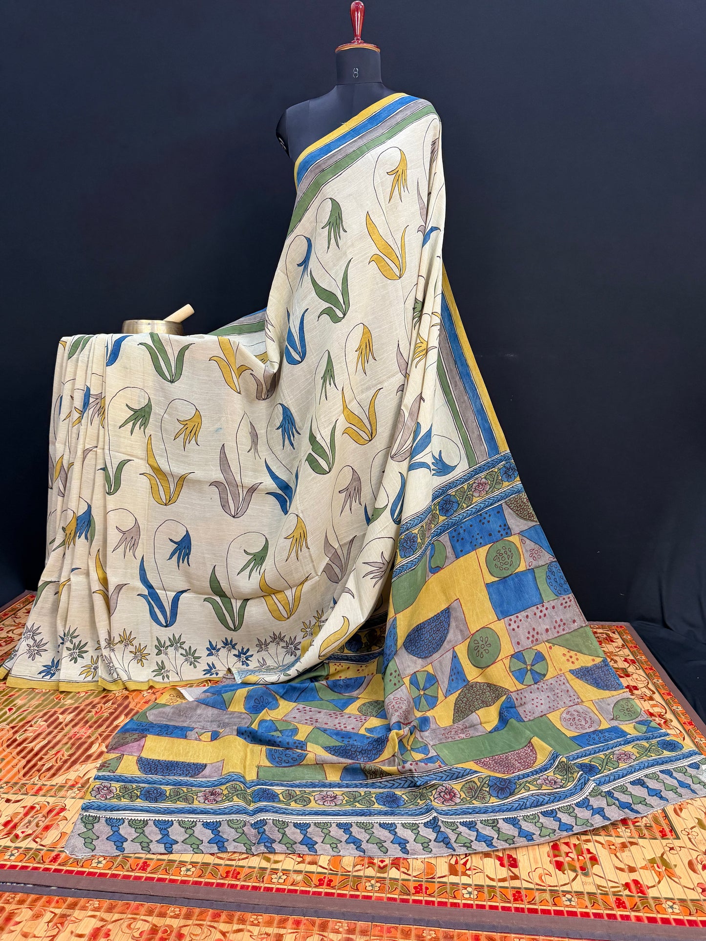Silkcotton Penkalamkari Saree