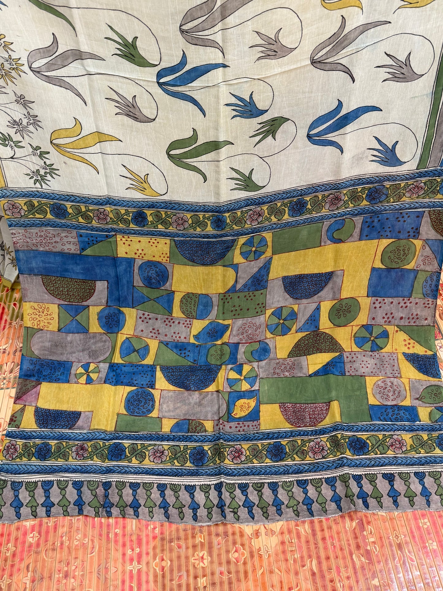 Silkcotton Penkalamkari Saree