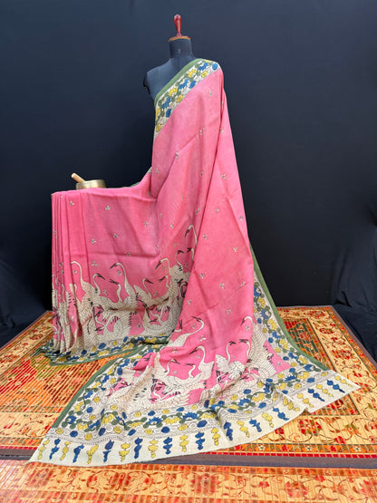 Silkcotton Penkalamkari Saree