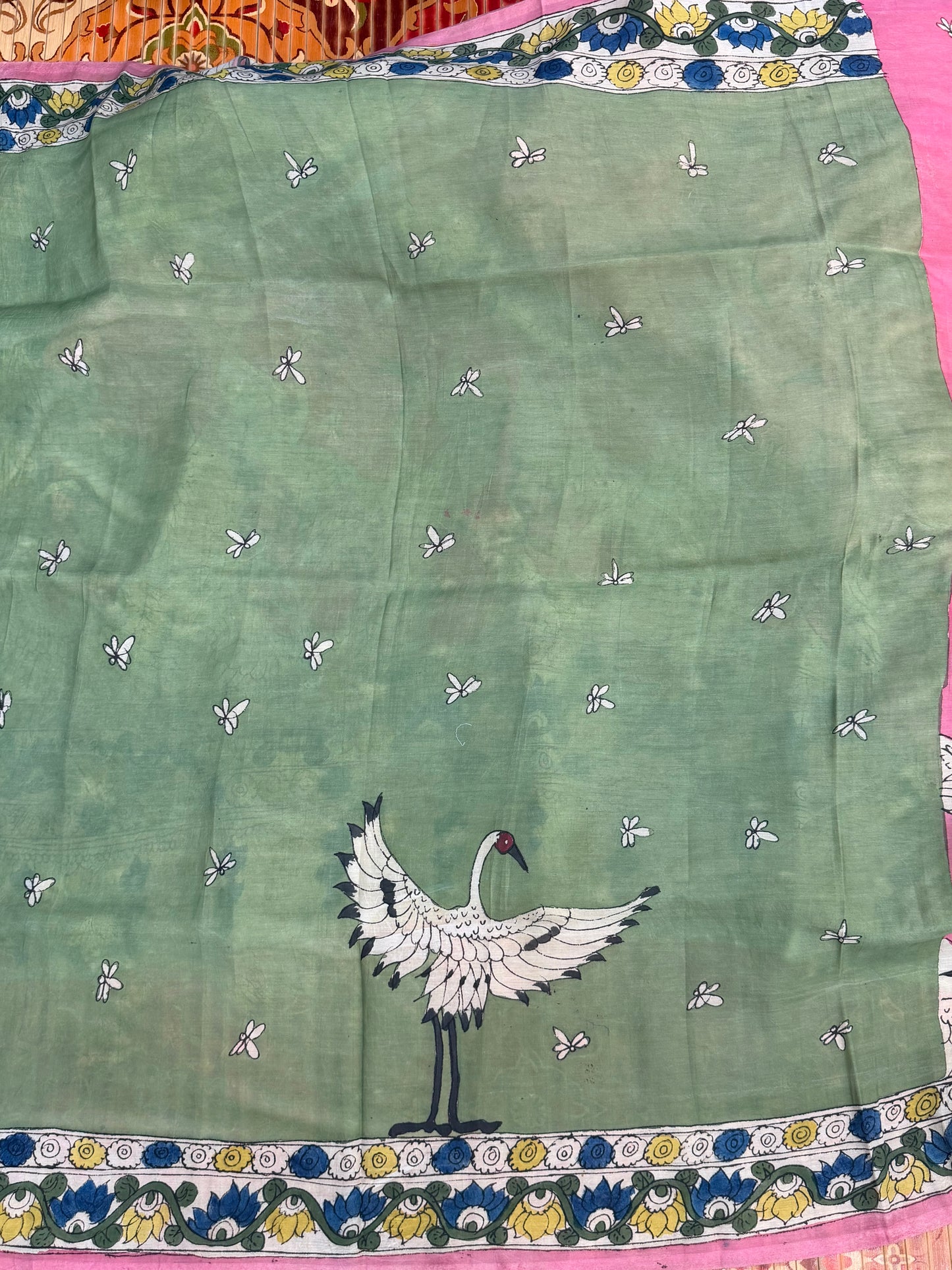 Silkcotton Penkalamkari Saree