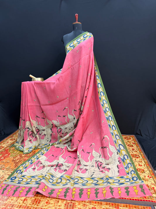Silkcotton Penkalamkari Saree