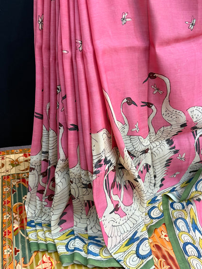 Silkcotton Penkalamkari Saree