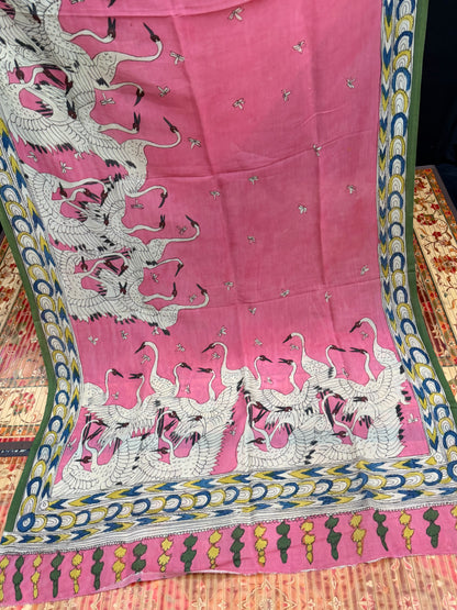 Silkcotton Penkalamkari Saree