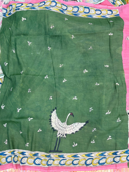 Silkcotton Penkalamkari Saree