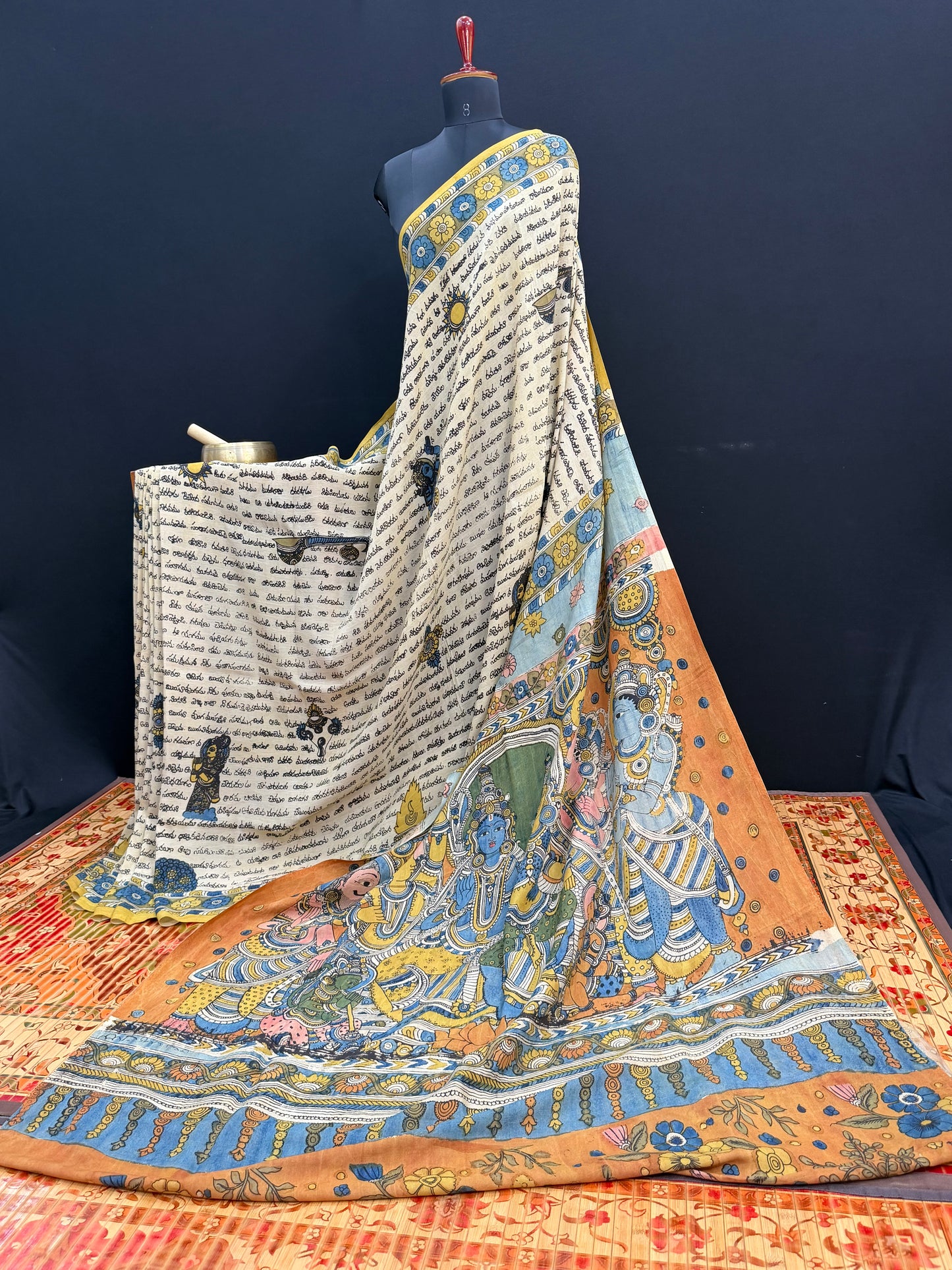 Silkcotton Penkalamkari Saree