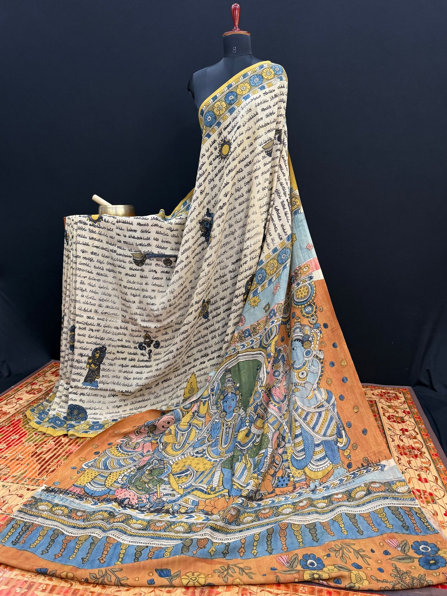 Silkcotton Penkalamkari Saree